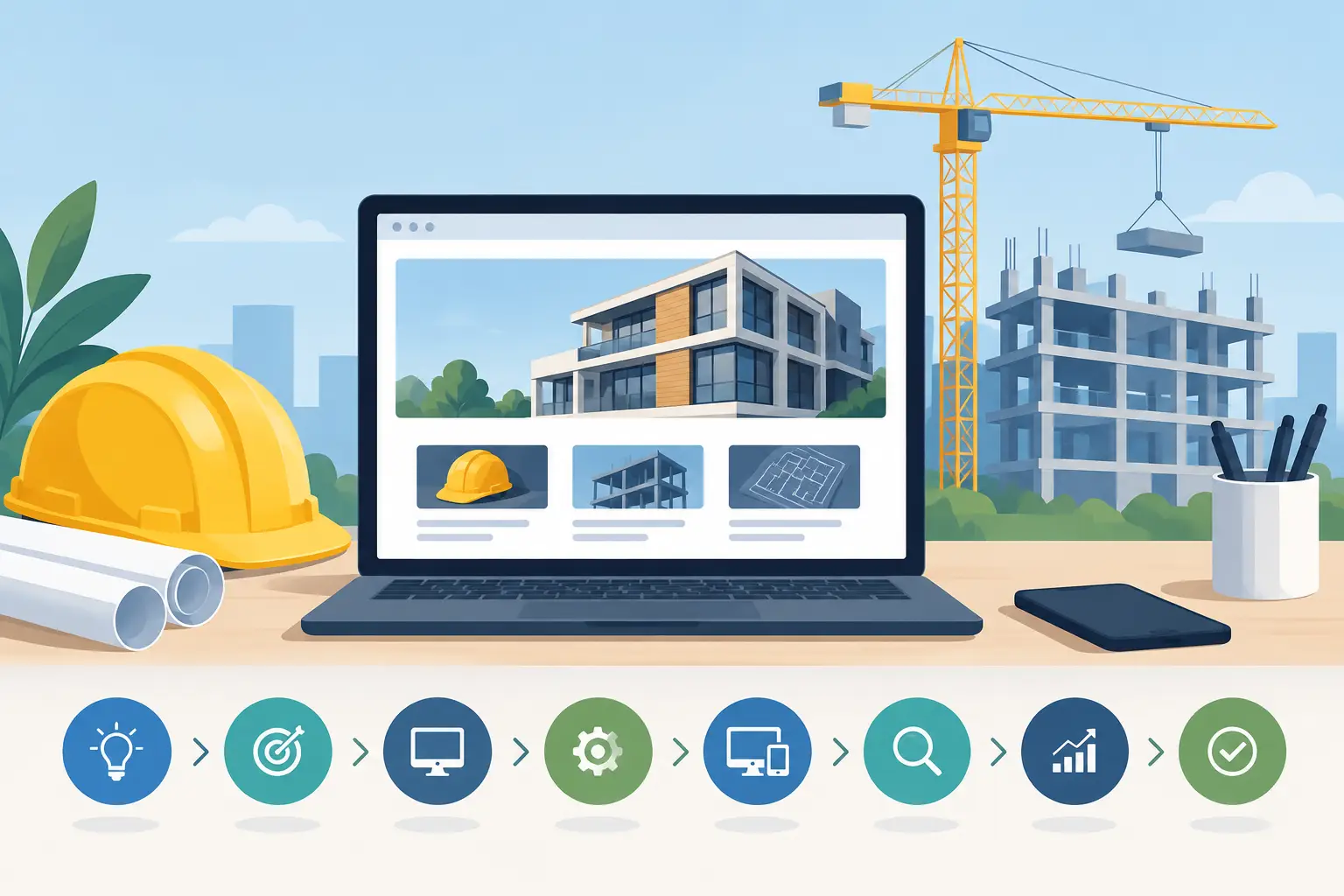 İnşaat Firması Web Sitesi Rehberi ile 8 Adım